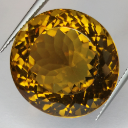 39.54ct Cuarzo Honey talla redonda 20x15mm