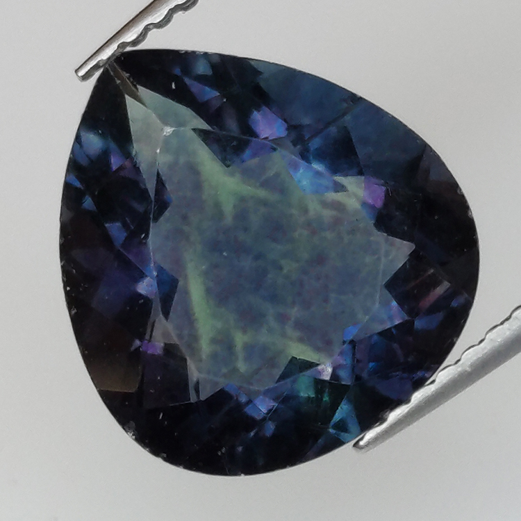 5.66ct Fluorite pear cut 12x11mm