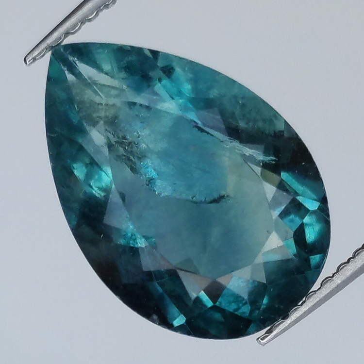 5.28ct Fluorite pear cut 13x9mm