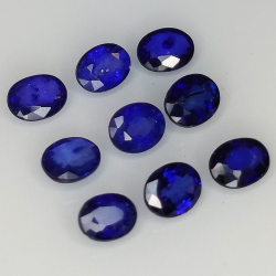 Saphir bleu 2,59 ct taille ovale 4x3 mm