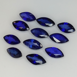 Zaffiro blu taglio marquise da 3,06 ct 5x3 mm