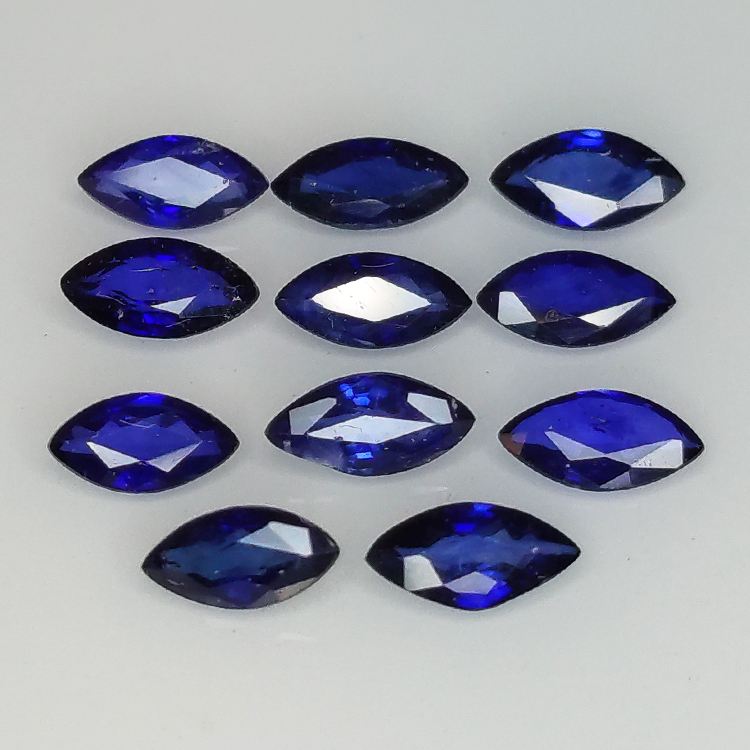 3,06 ct blauer Saphir im Marquise-Schliff, 5 x 3 mm