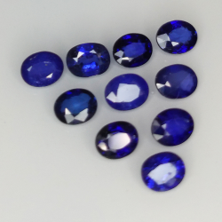 3.11ct Saphir bleu taille ovale 5x3mm