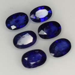 Zaffiro blu da 3,43 ct taglio ovale 6x4 mm