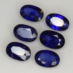 Zaffiro blu da 3,43 ct taglio ovale 6x4 mm