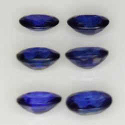 Zaffiro blu da 3,43 ct taglio ovale 6x4 mm