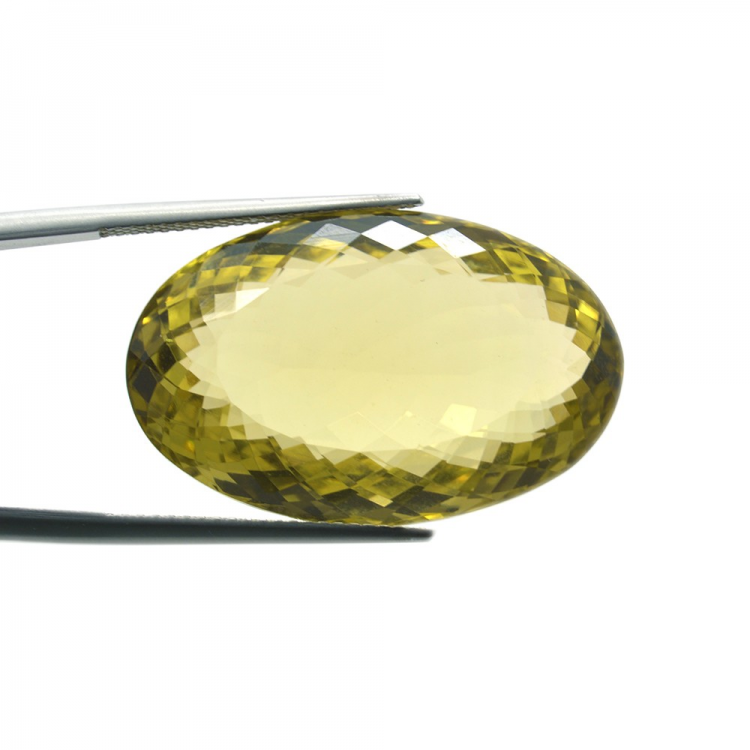 38,10ct. Quarzo Limone In Sfaccettato Ovale