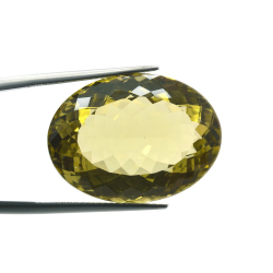 30,38ct.Cuarzo Limón Talla Oval 