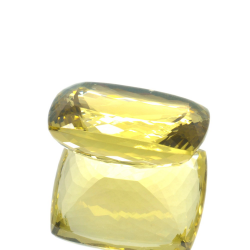 64,88ct. Quartz au Citron Taille  Coussin