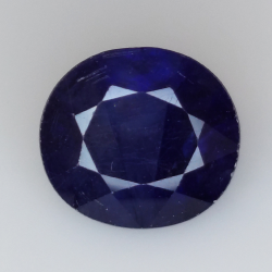 16,80ct Saphir bleu taille ovale 20,13x19,48mm