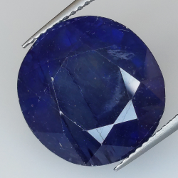 16,80 ct blauer Saphir im Ovalschliff, 20,13 x 19,48 mm