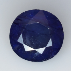 Zaffiro blu da 16,80 ct taglio ovale 20,13x19,48 mm