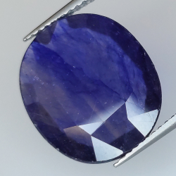 16,50 ct blauer Saphir im Ovalschliff, 21,26 x 18,94 mm