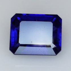 6.65ct Blue Verneuil Sapphire Emerald Cut 11.07x6.99mm