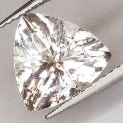 2.93 ct Morganite coupe trilliante 4.85x4.91mm