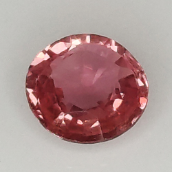 0,60 ct Padparascha-Saphir im Rundschliff 5,47 x 2,28 mm