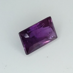 0.82ct Baguette cut violet sapphire 6.24x3.87mm