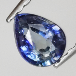 0.44ct Zafiro azul talla pera 4x3,24mm