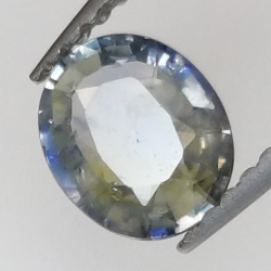 0,85 ct blauer Saphir im Ovalschliff, 5,69 x 5,05 mm