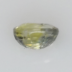 0,84 ct blauer und gelber Saphir im Ovalschliff, 5,82 x 4,28 mm