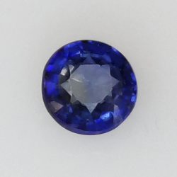 0,36 ct blauer Saphir im Rundschliff 3,88 x 2,38 mm