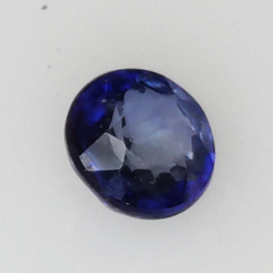 0,36 ct blauer Saphir im Rundschliff 3,88 x 2,38 mm