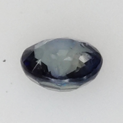 0,36 ct blauer Saphir im Rundschliff 3,88 x 2,38 mm