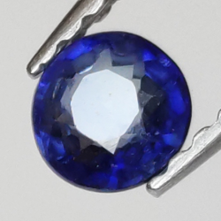 0,36 ct blauer Saphir im Rundschliff 3,88 x 2,38 mm