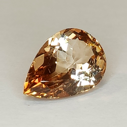 6.98ct Pear Cut Champagne Topaz 14,11x9,80mm