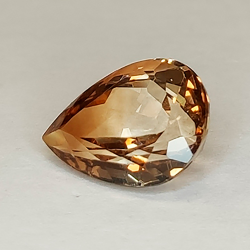 6.98ct Pear Cut Champagne Topaz 14,11x9,80mm