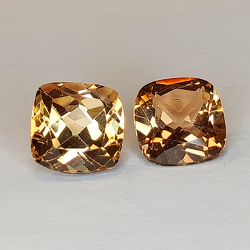 10,68ct Topacio Champagne Talla Cojín 9,72x7,43mm