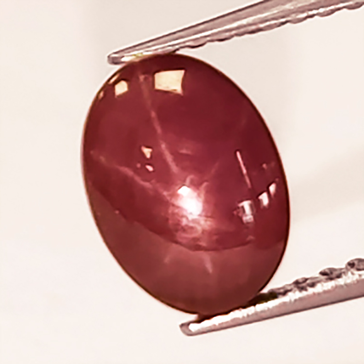 1.90ct Ruby Star Round Cabochon