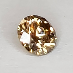 0,19 ct brauner Diamant im Rundschliff 3,12 x 2,25 mm