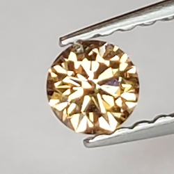 0,19 ct brauner Diamant im Rundschliff 3,12 x 2,25 mm