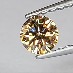 0.19ct Brown Diamond Round Cut 3.12x2.25mm