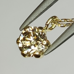 Diamond pendant with gold chain 0.20 ct