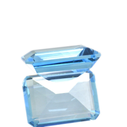 18,07 ct. Blue Topaz Octogon Cut