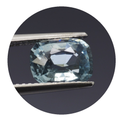 1,62 ct. Acquamarina in Faccettato Cuscino