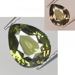 1.54 ct Saphir changement de couleur 7.79x6.35mm