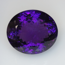 58.66ct Amethyst oval cut 24.87x21.48mm