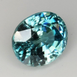 5.21ct Zircon Bleu Coupe Ovale 9.74x8.01mm