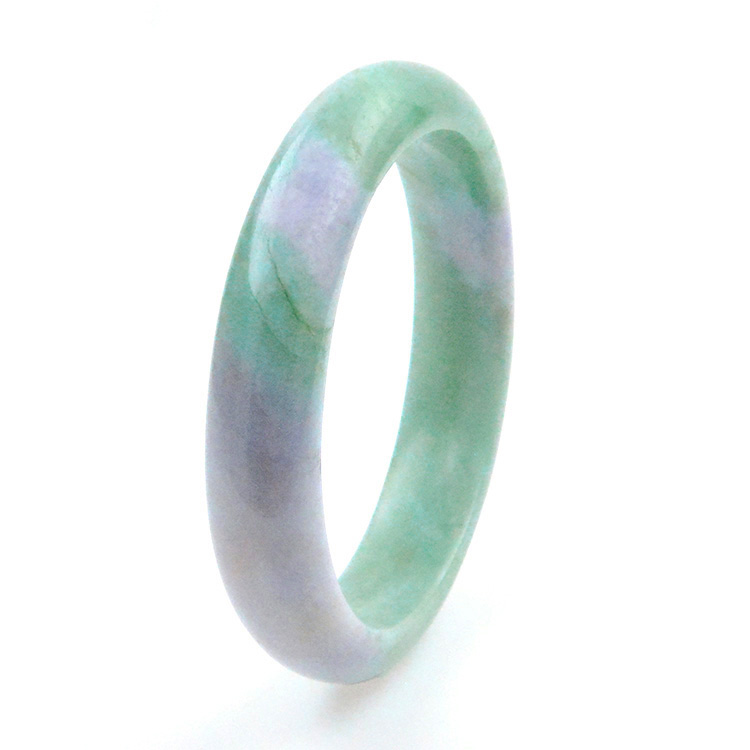 Jade Jadeite bracelet bicolour green and purple