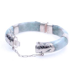 Bracciale Giada Giadeite e argento 925 verde