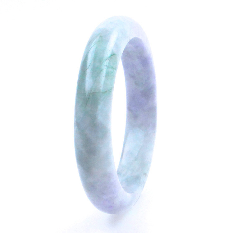 Jade Jadeite Bracelet bicolore vert et violet