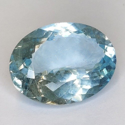 21,54 ct blauer Topas, ovaler Schliff, 20,54 x 15,8 mm