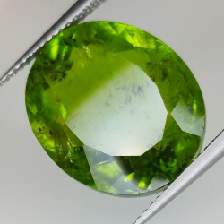 Taglio ovale peridoto da 17,80 ct 16,99 x 14,40 mm