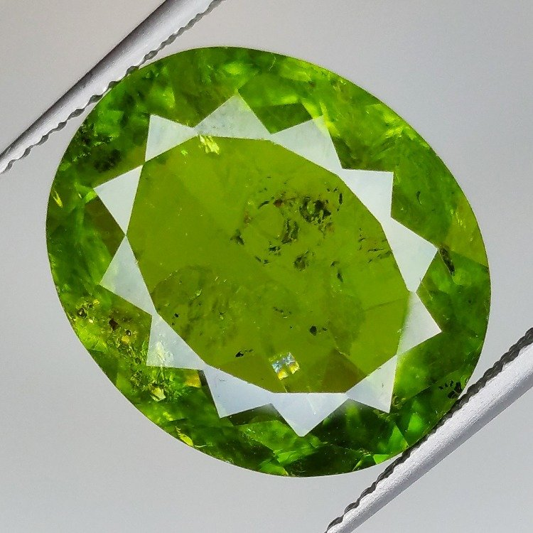 17,80 ct Peridot im Ovalschliff 16,99 x 14,40 mm