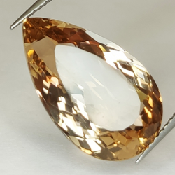 12.73ct Pear Cut Champagne Topaz 19.25x11.56mm