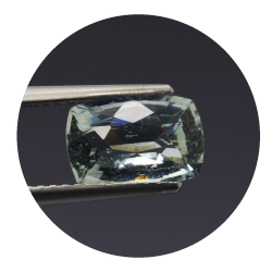 1,92 ct.  Acquamarina in Faccettato Cuscino