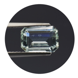 2,26 ct.  Aquamarin Kissen Schnitt